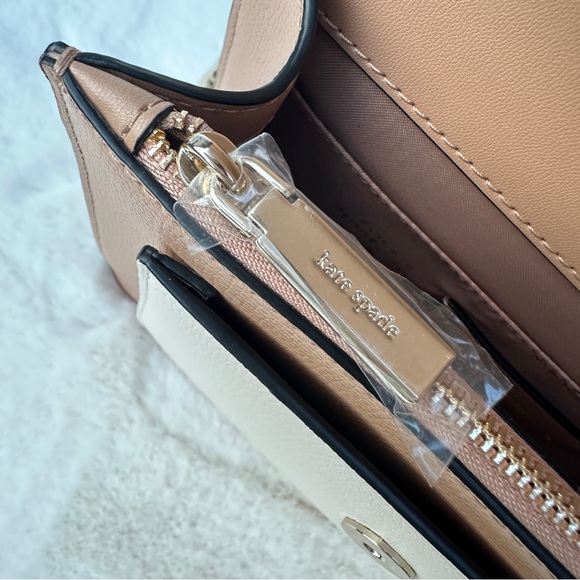 Kate Spade New York Remi Crossbody Black Tan and Cream with Chain K8519 NWT - Picture 15 of 16